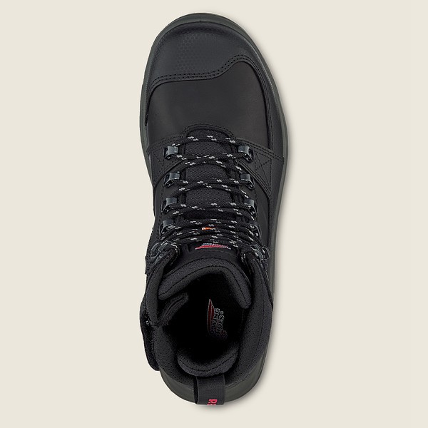 Red Wing Safety Boots Black - Mens Trades - 6-inch Side-zip Waterproof Csa Toe - 4120-LKIFB